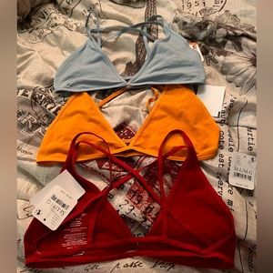 3 piece free people intimately bralette bundle